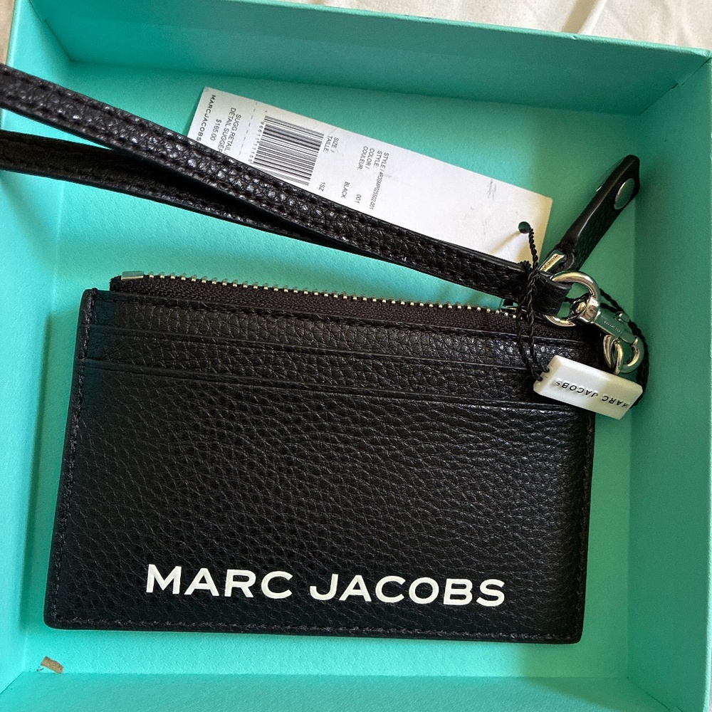 Black Leather Marc Jacob’s Wristlet Wallet